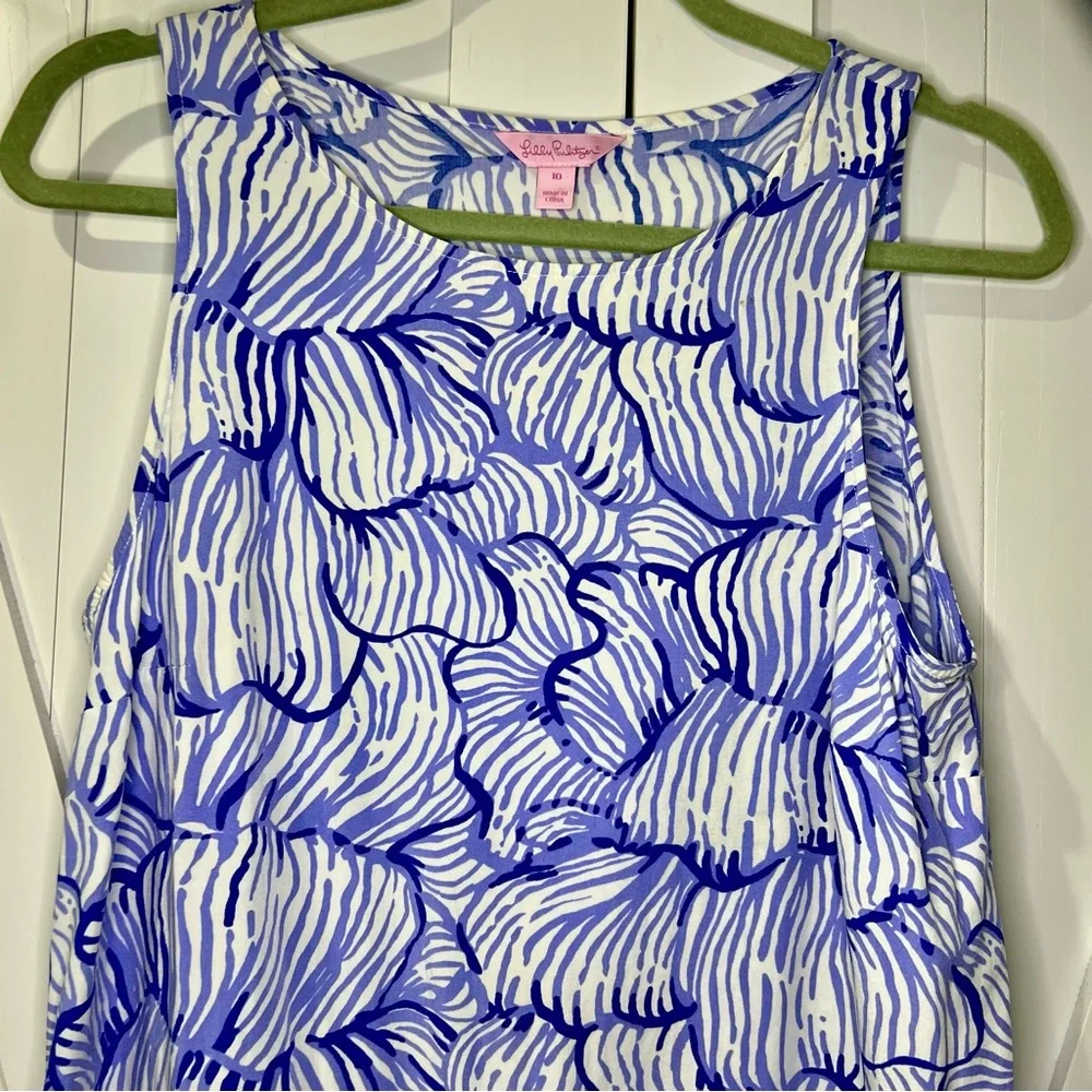 Women’s Blue Floral Print Fringe Shorts Set